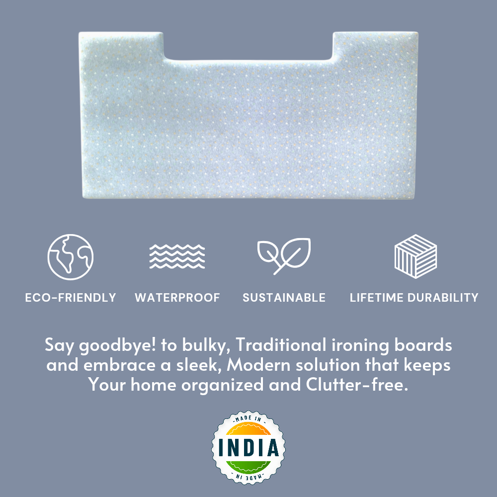 EzeHomez Foldable Wall-Mounted Ironing Board (Sky Blue)